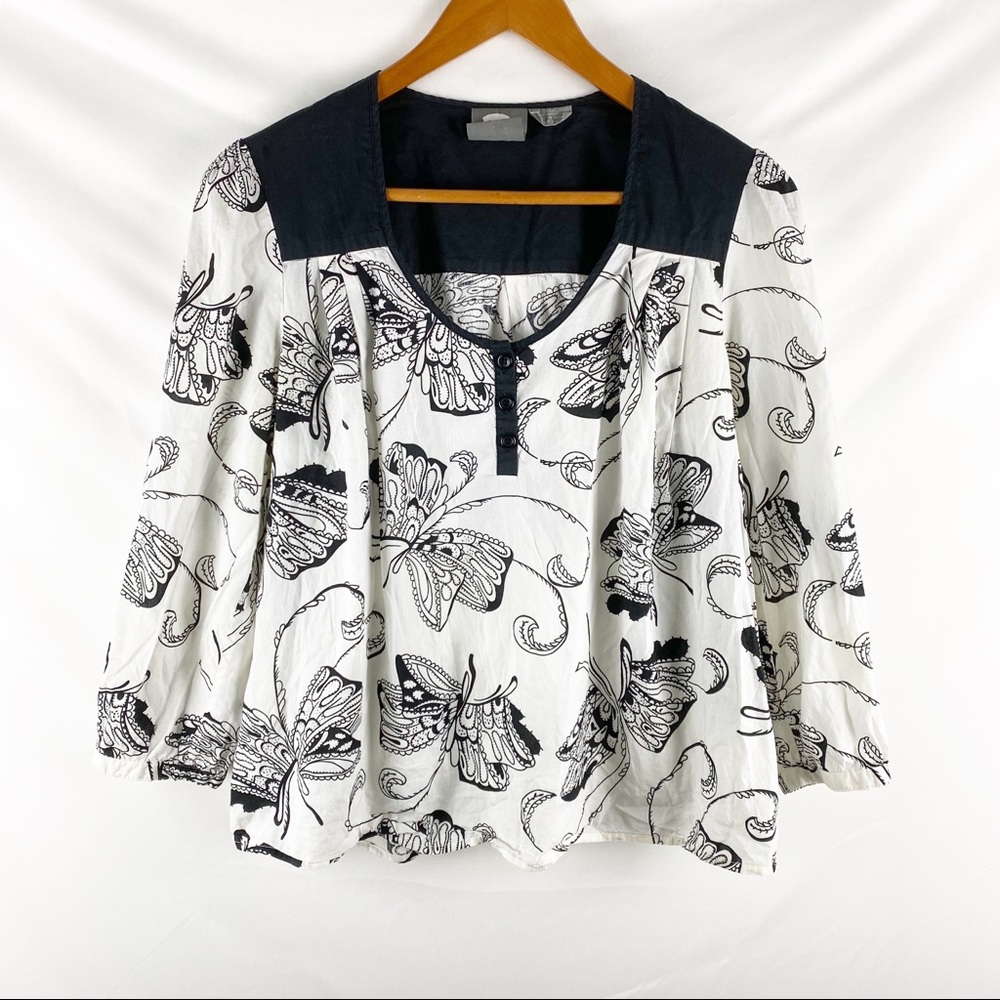 Anthropologie Girls from Savoy butterfly top, 6